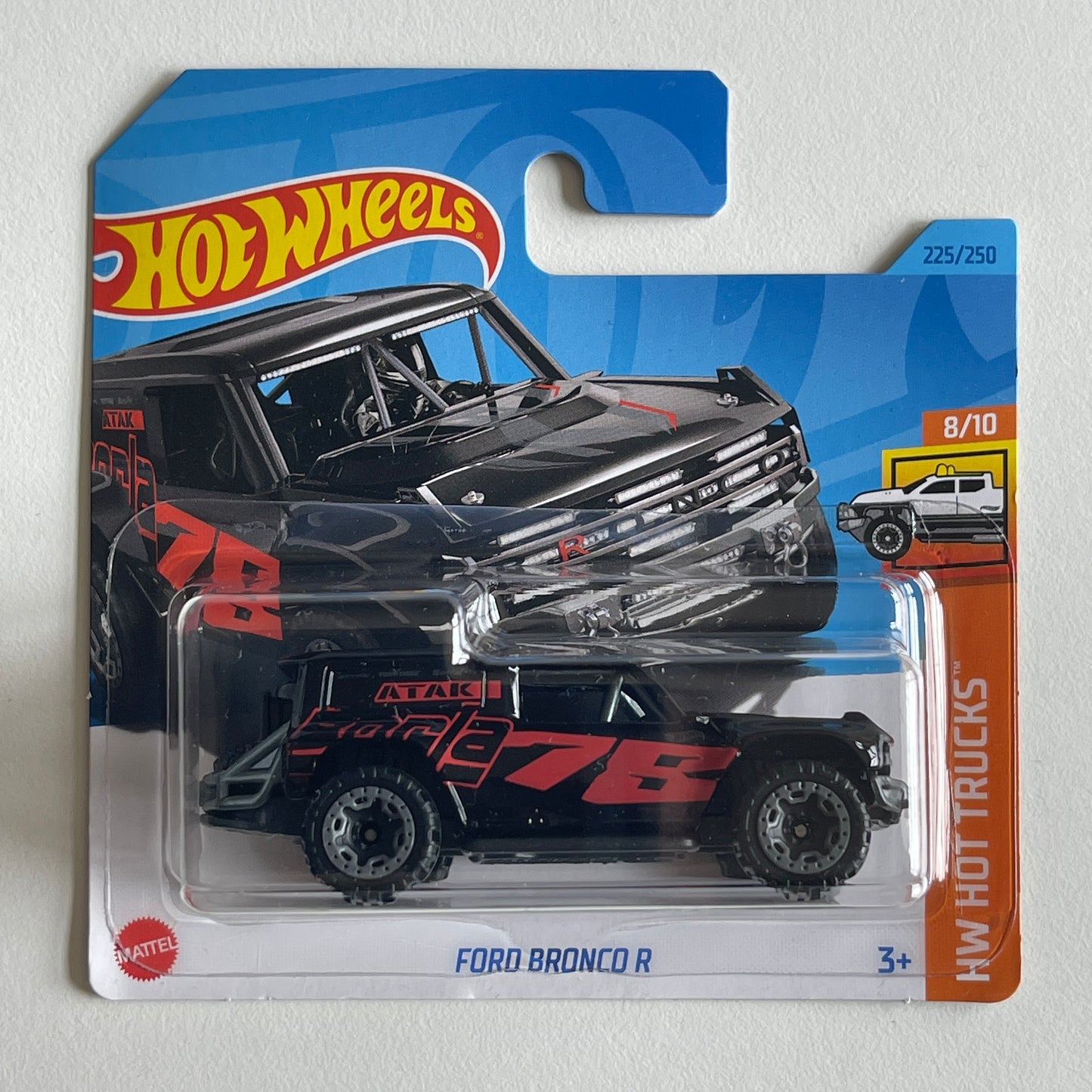 Hot Wheels Ford Bronco R (Black) Short Card (Damaged) HW Hot Trucks 225/250