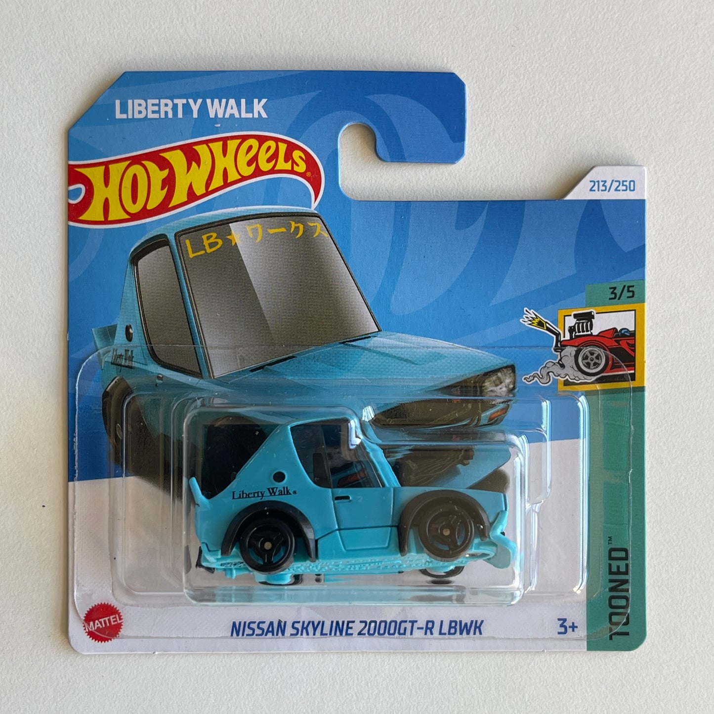 Hot Wheels Nissan Skyline 2000GT-R LBWK (Blue) Short Card Tooned 213/250