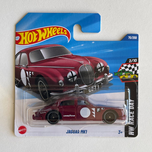 Hot Wheels Jaguar MK1 (Dark Red) Short Card HW Race Day 75/250