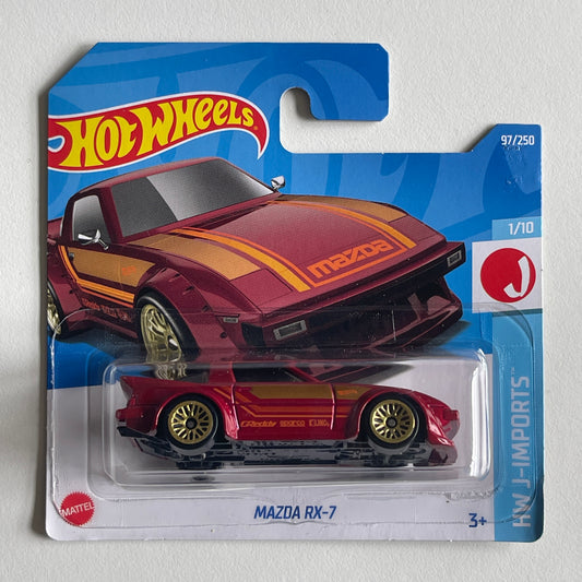 Hot Wheels Mazda RX-7 (Red) Short Card (Damaged) HW J-Imports 97/250