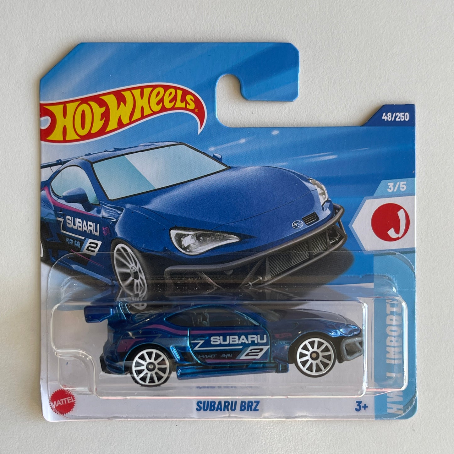 Hot Wheels Subaru BRZ (Blue) Short Card (Damaged) HW J-Imports 48/250