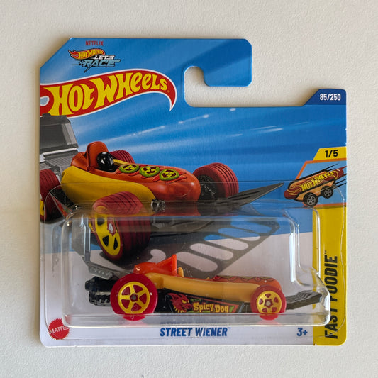 Hot Wheels Netflix Street Wiener (Black/Orange) Short Card (Damaged) Fast Foodie 85/250