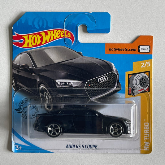 Hot Wheels Audi RS 5 Coupe (Black) Short Card (Damaged) HW Turbo 118/250