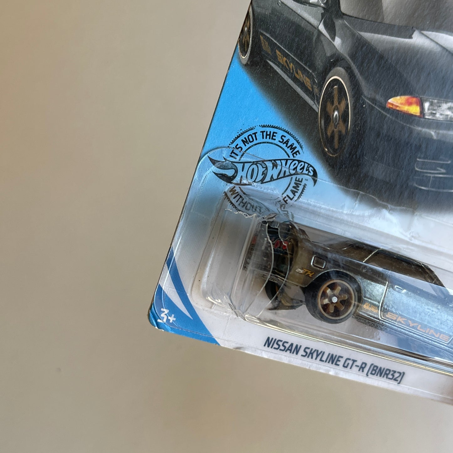 Hot Wheels STH Nissan Skyline GTR (BNR32) (Black) Long Card (Damaged) HW Turbo 2/250 Super Treasure Hunt