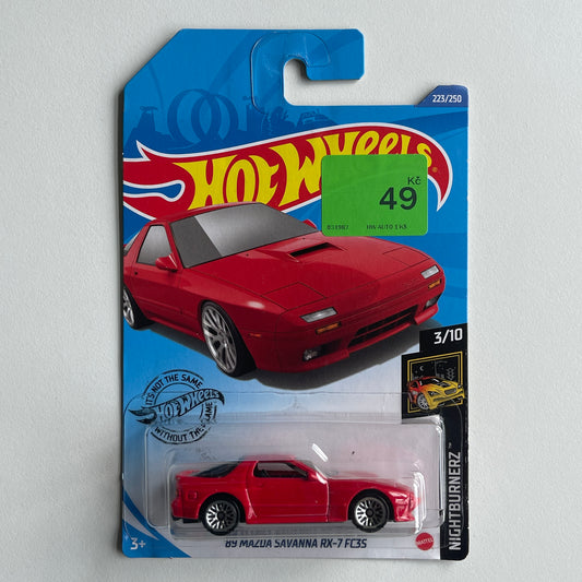 Hot Wheels '89 Mazda Savanna RX-7 FC3S (Red) Long Card (Damaged) Nightburnerz 223/250