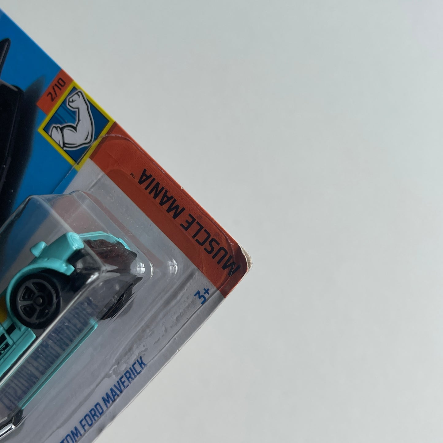 Hot Wheels Custom Ford Maverick (Blue) Long Card (Damaged) Muscle Mania 99/250