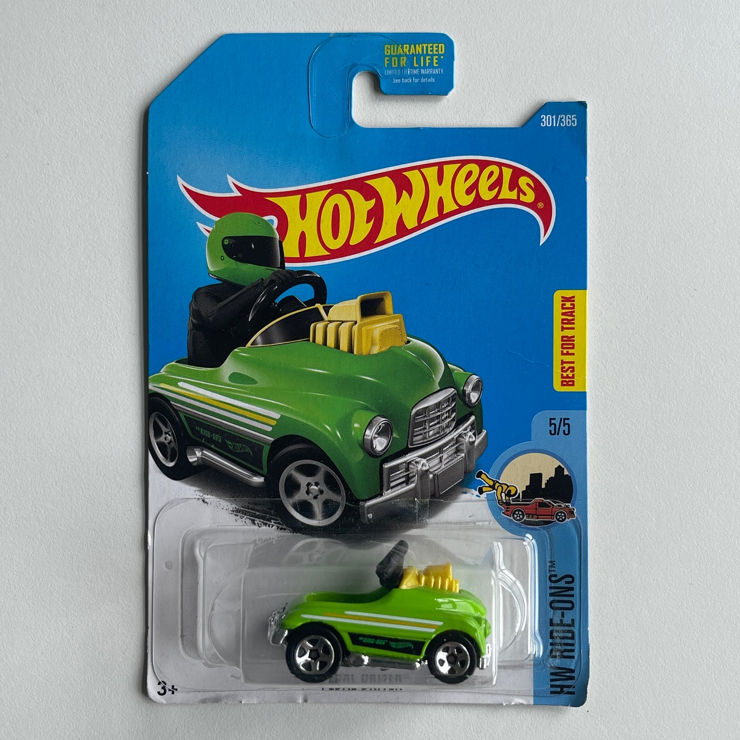 Hot Wheels Pedal Driver (Green) Long Card (Damaged) HW Ride-Ons 301/365