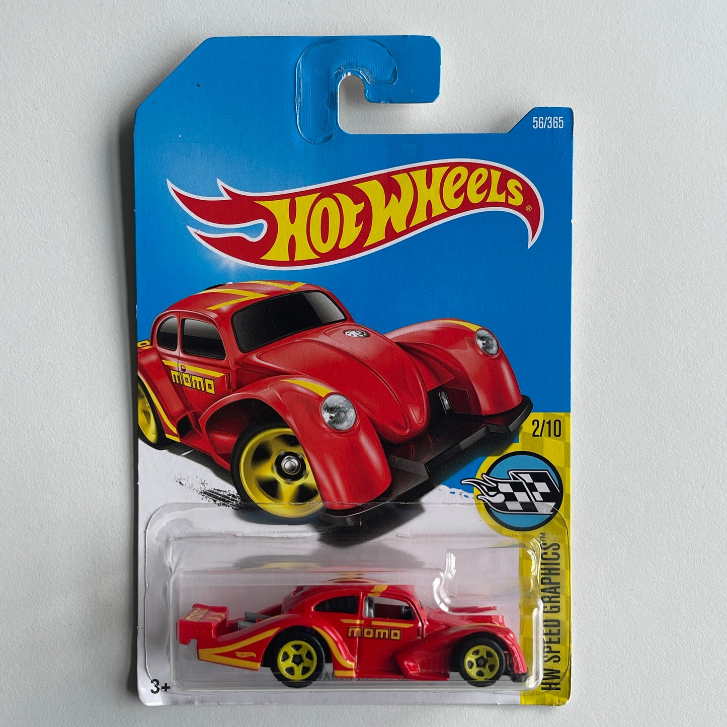 Hot Wheels Momo Volkswagen Kafer Racer (Red) Long Card (Damaged) HW Speed Graphics 56/365