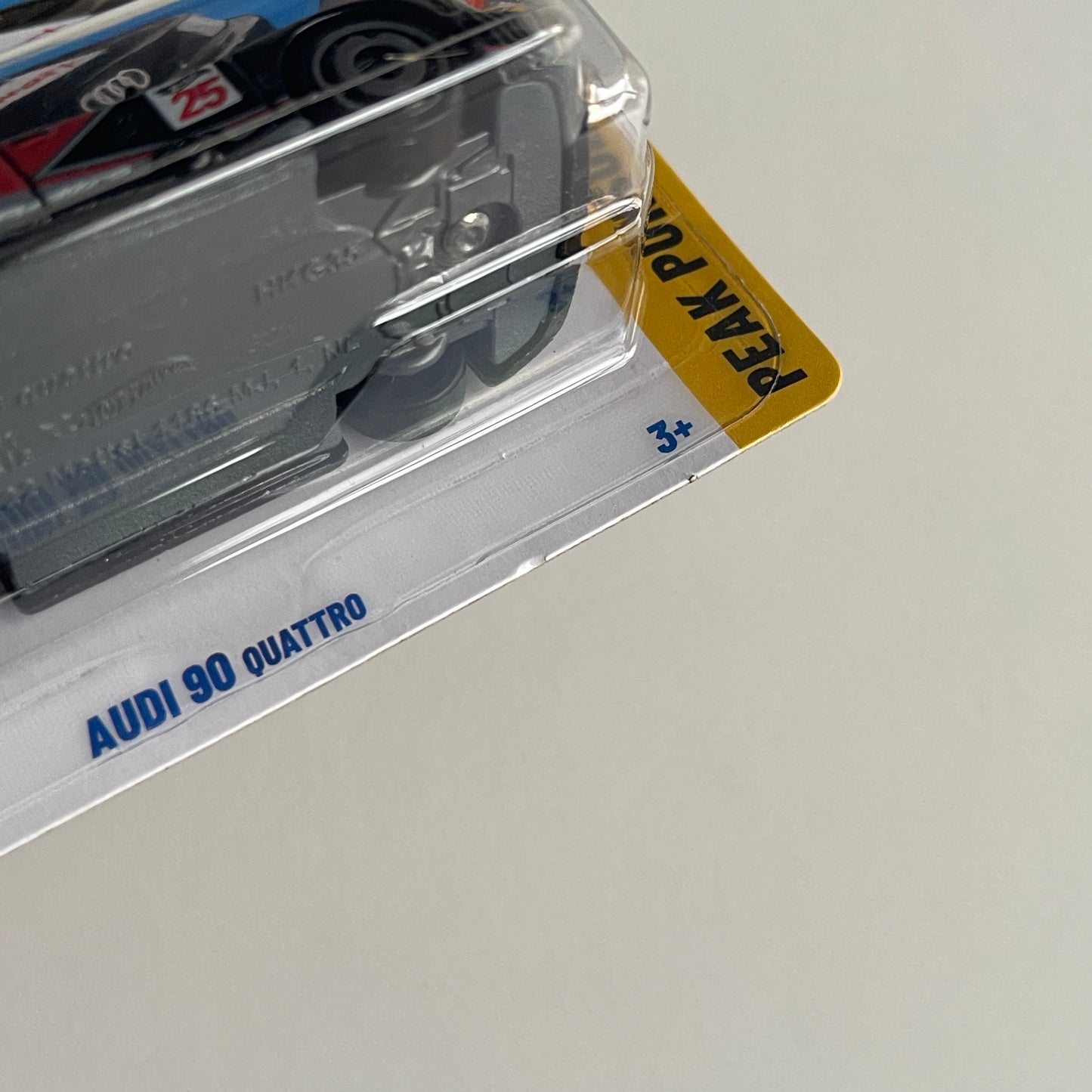 Hot Wheels Audi '90 Quattro (Black) Short Card (Damaged) Peak Pursuit 199/250