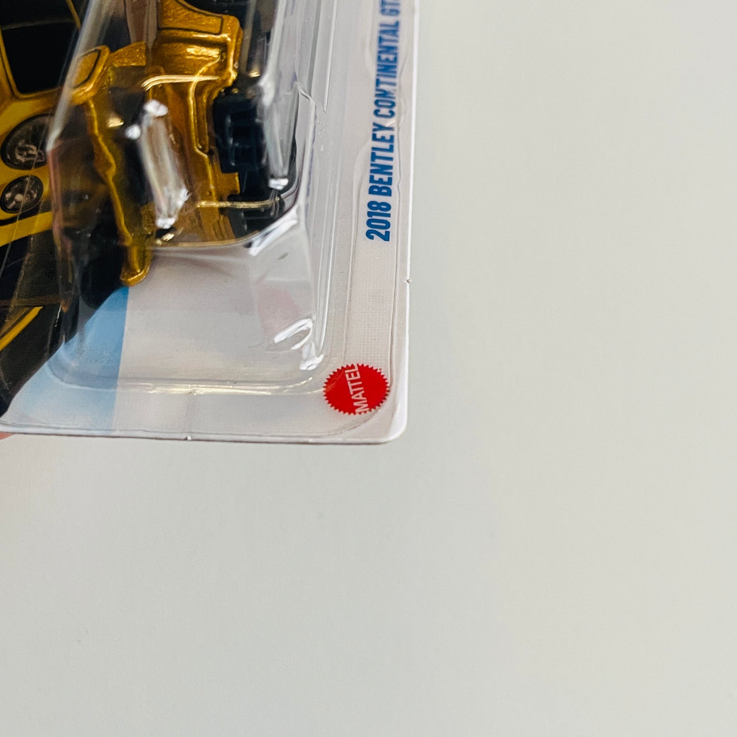 Hot Wheels 2018 Bentley Continental GT3 (Gold) Short Card (Damaged) HW Race Day 162/250