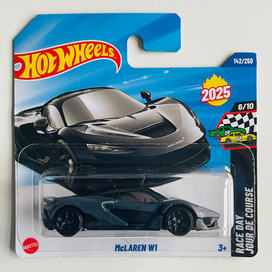Hot Wheels McLaren W1 (Dark Grey) Short Card HW Race Day 142/250