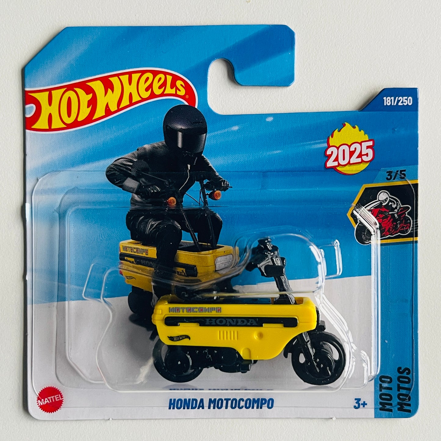 Hot Wheels Honda Motocompo (Yellow) Short Card (Damaged) HW Moto 181/250
