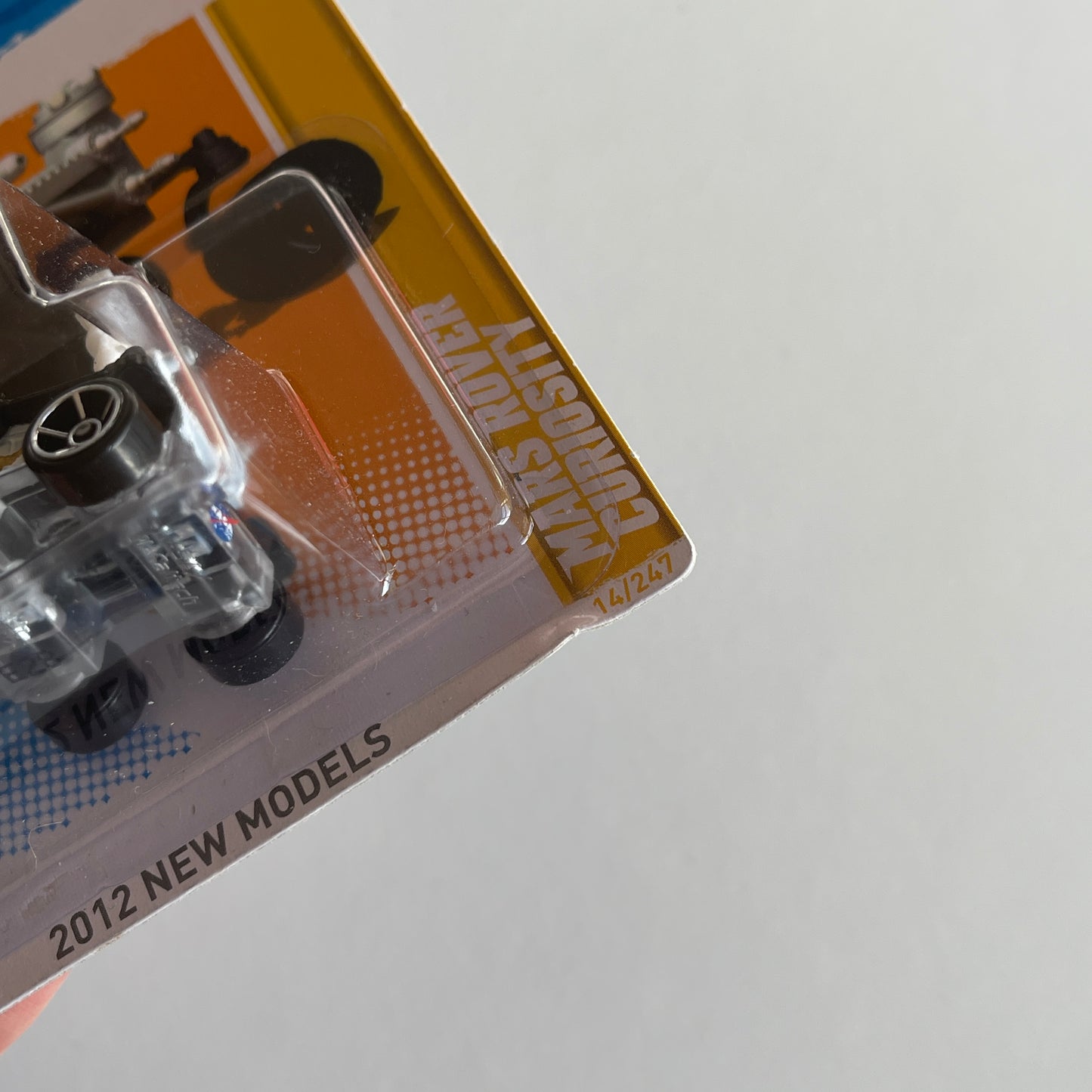 Hot Wheels 2012 New Models Mars Rover Curiosity (White) Long Card (Damaged) 14/50