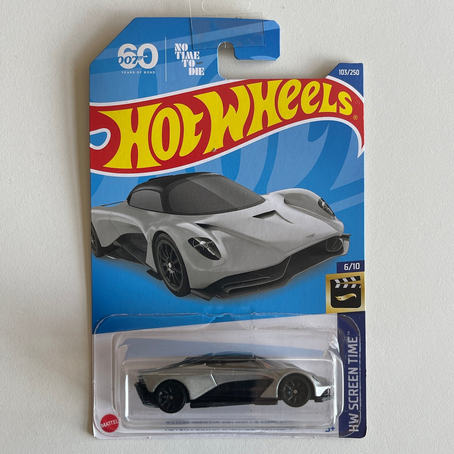 Hot Wheels Aston Martin Valhalla Concept (Gray) Long Card (Damaged) HW Screen Time 103/250