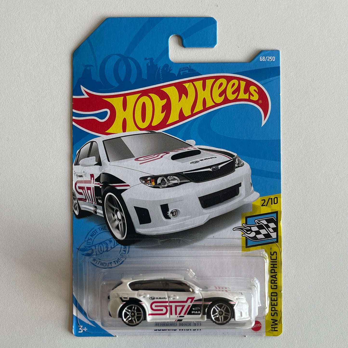 Hot Wheels Subaru WRX STI (White) Long Card (Damaged) HW Speed Graphics 68/250