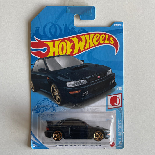 Hot Wheels '98 Subaru Impreza 22B STi-Version (Black) Long Card (Damaged) HW J-Imports 124/250