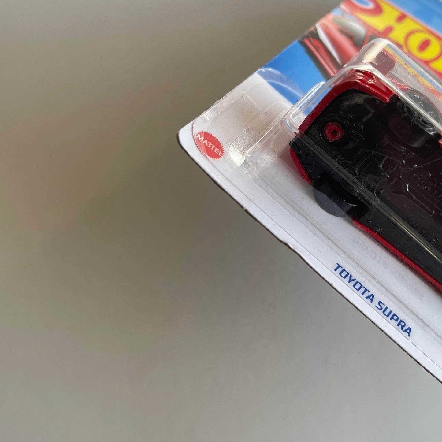 Hot Wheels Toyota Supra (Red) Long Card (Damaged) Then And Now 220/250