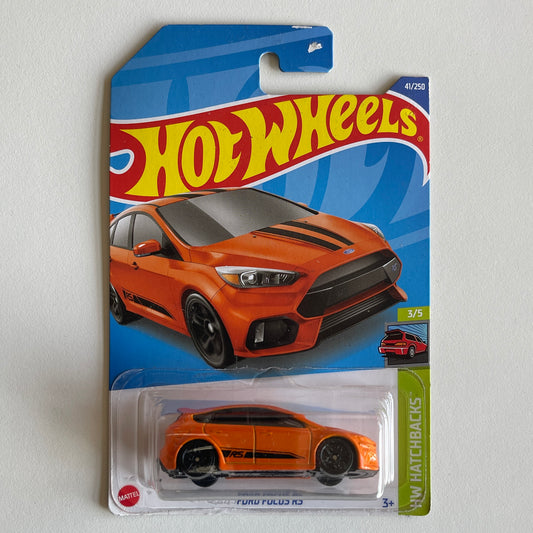 Hot Wheels Ford Focus RS (Orange) Long Card (Damaged) HW Hatchbacks 41/250