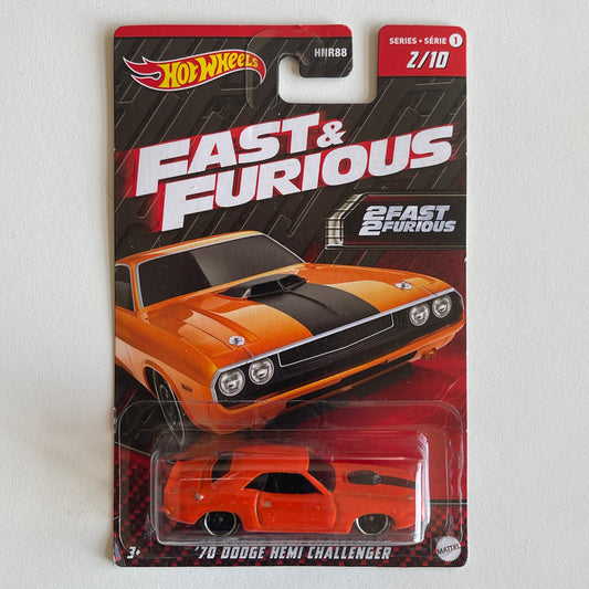 Hot Wheels Fast & Furious Series '70 Dodge HEMI Challenger (Damaged) OG Card