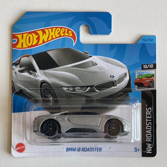 Hot Wheels BMW i8 Roadster (Grey) Short Card (Damaged) HW Roasdsters 156/250