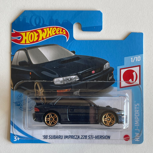 Hot Wheels '98 Subaru Impreza 22B STi-Version (Black) Short Card HW J-Imports 124/250