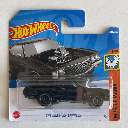 Hot Wheels Chevelle SS Express (Black) Short Card (Damaged) Muscle Mania 243/250