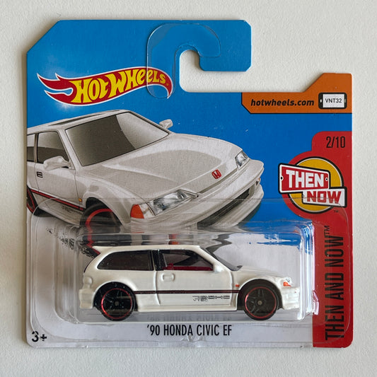 Hot Wheels '90 Honda Civic EF (White) Short Card (Damaged) Then And Now 330/365