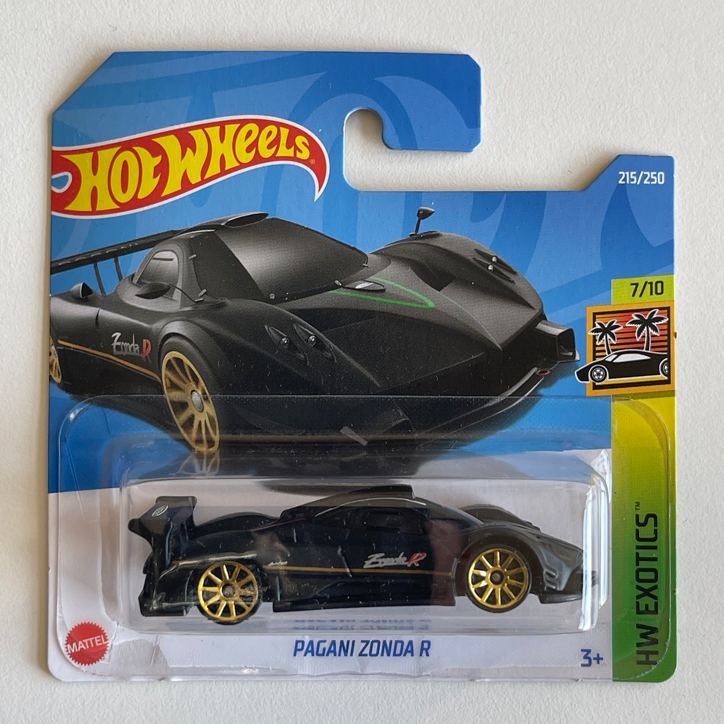 Hot Wheels Pagani Zonda R (Black) Short Card (Damaged) HW Exotics 215/250