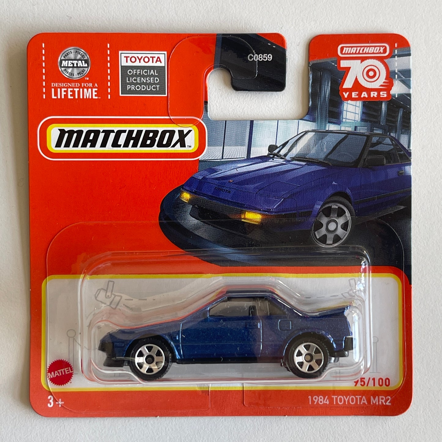 Matchbox 1984 Toyota MR2 (Dark Blue) Short Card