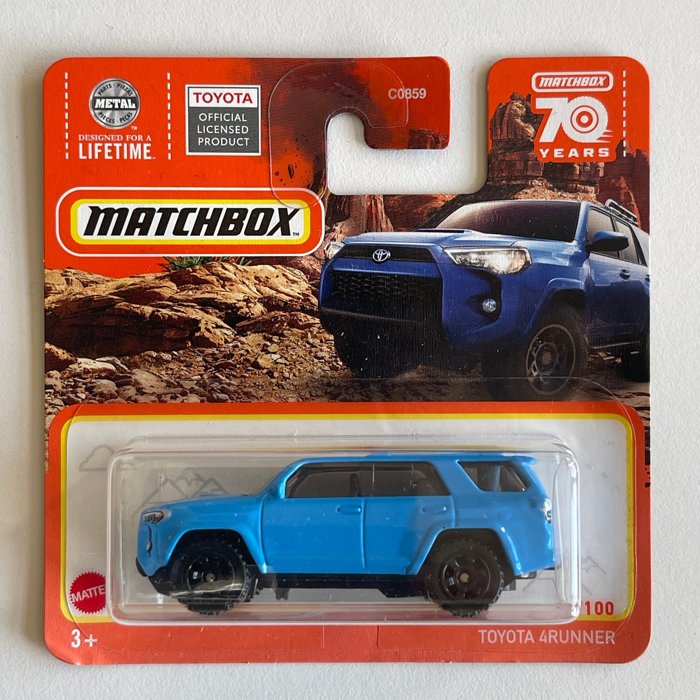 Matchbox Toyota 4Runner (Blue) Short Card (Damaged)