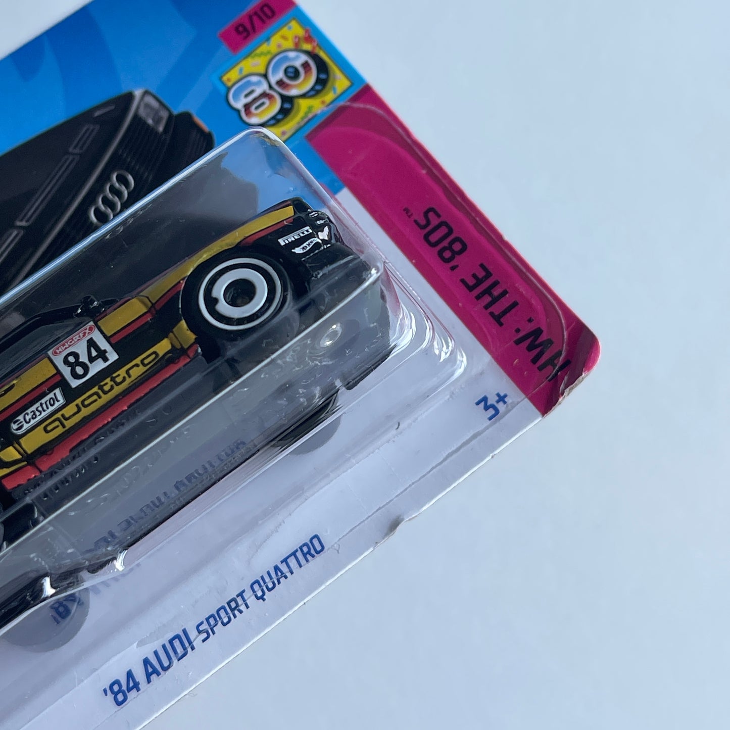 Hot Wheels '84 Audi Sport Quattro (Black) Short Card (Damaged) HW The '80s 152/250