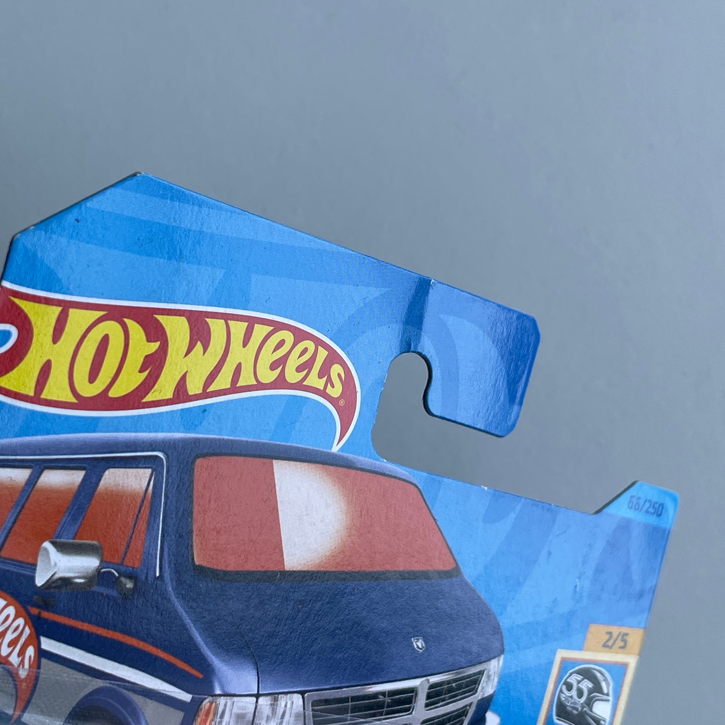 Hot Wheels Dodge Van (Blue) Short Card (Damaged) HW 55 Race Team 66/250