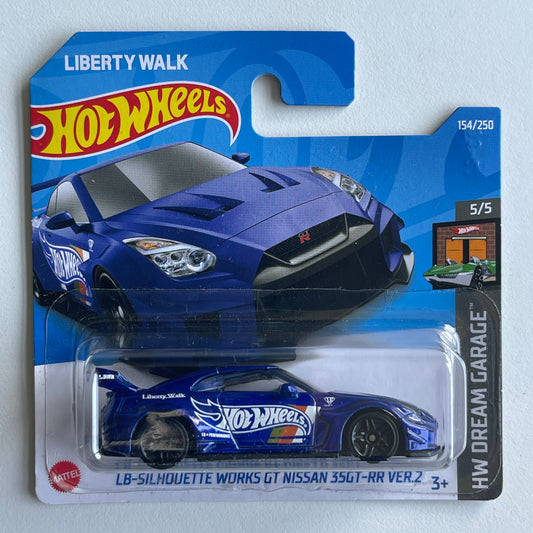 Hot Wheels LB-Silhouette Works GT Nissan 35GT-RR Ver.2 (Blue) Short Card HW Dream Garage 154/250