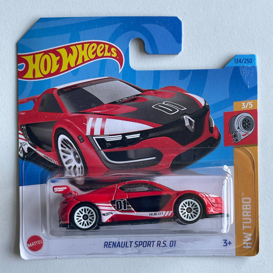 Hot Wheels Renault Sport R.S. 01 (Red) Short Card (Damaged) HW Turbo 134/250