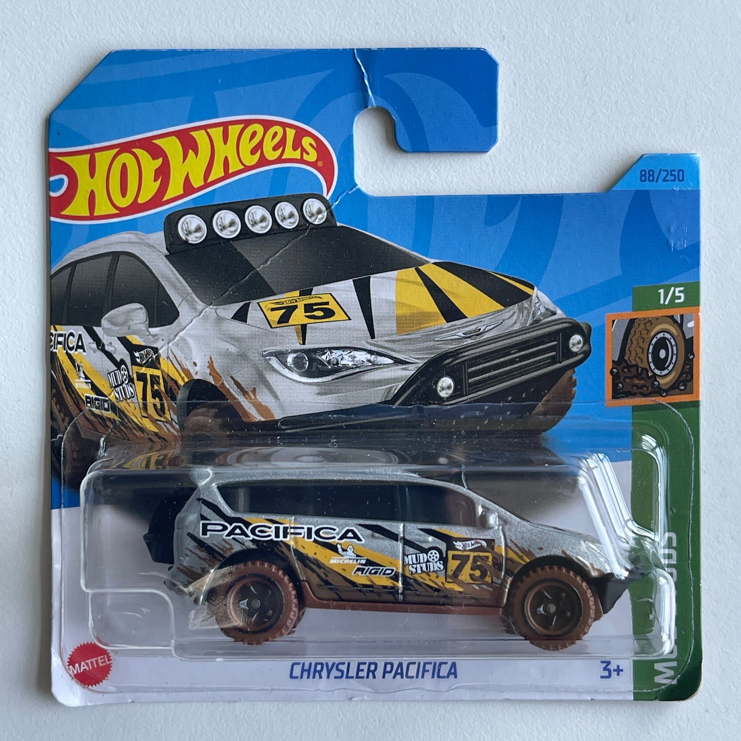 Hot Wheels Chrysler Pacifica (Grey) Short Card (Damaged) Mud Studs 88/250