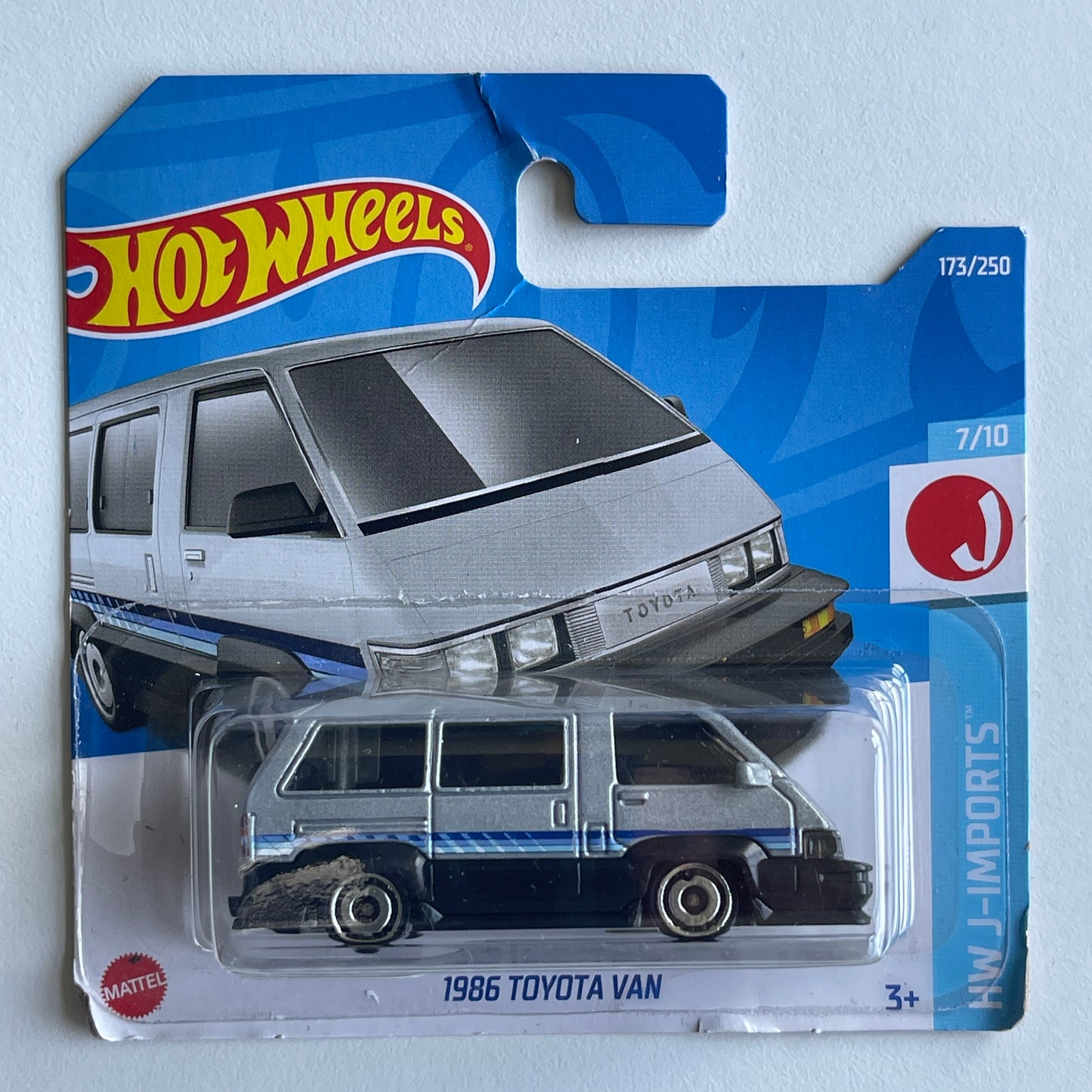 Hot Wheels 1986 Toyota Van (Grey) Short Card (Damaged) HW J-Imports 173/250