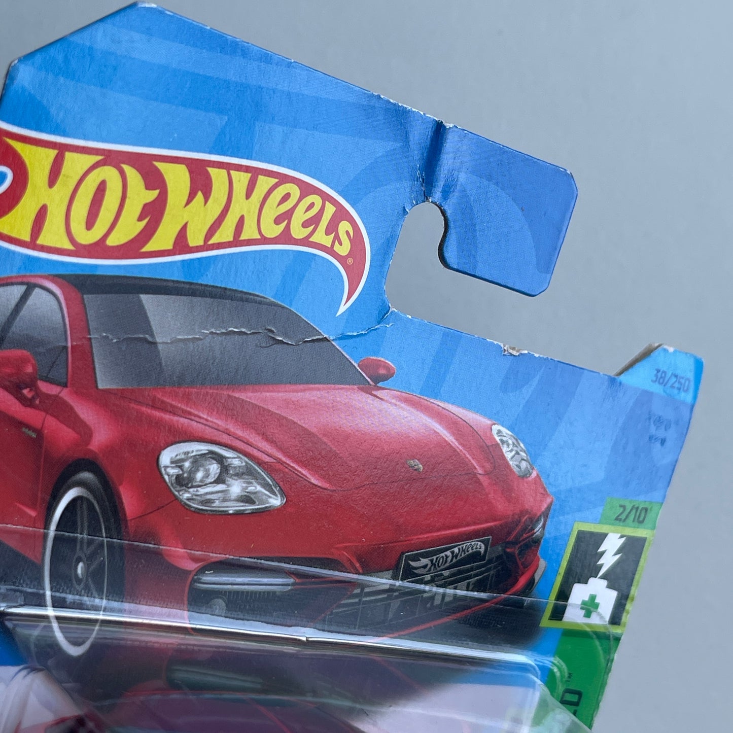 Hot Wheels Porsche Panamera Turbo S E-Hybrid Sport Turismo (Red) Short Card (Damaged) HW Green Speed 38/250