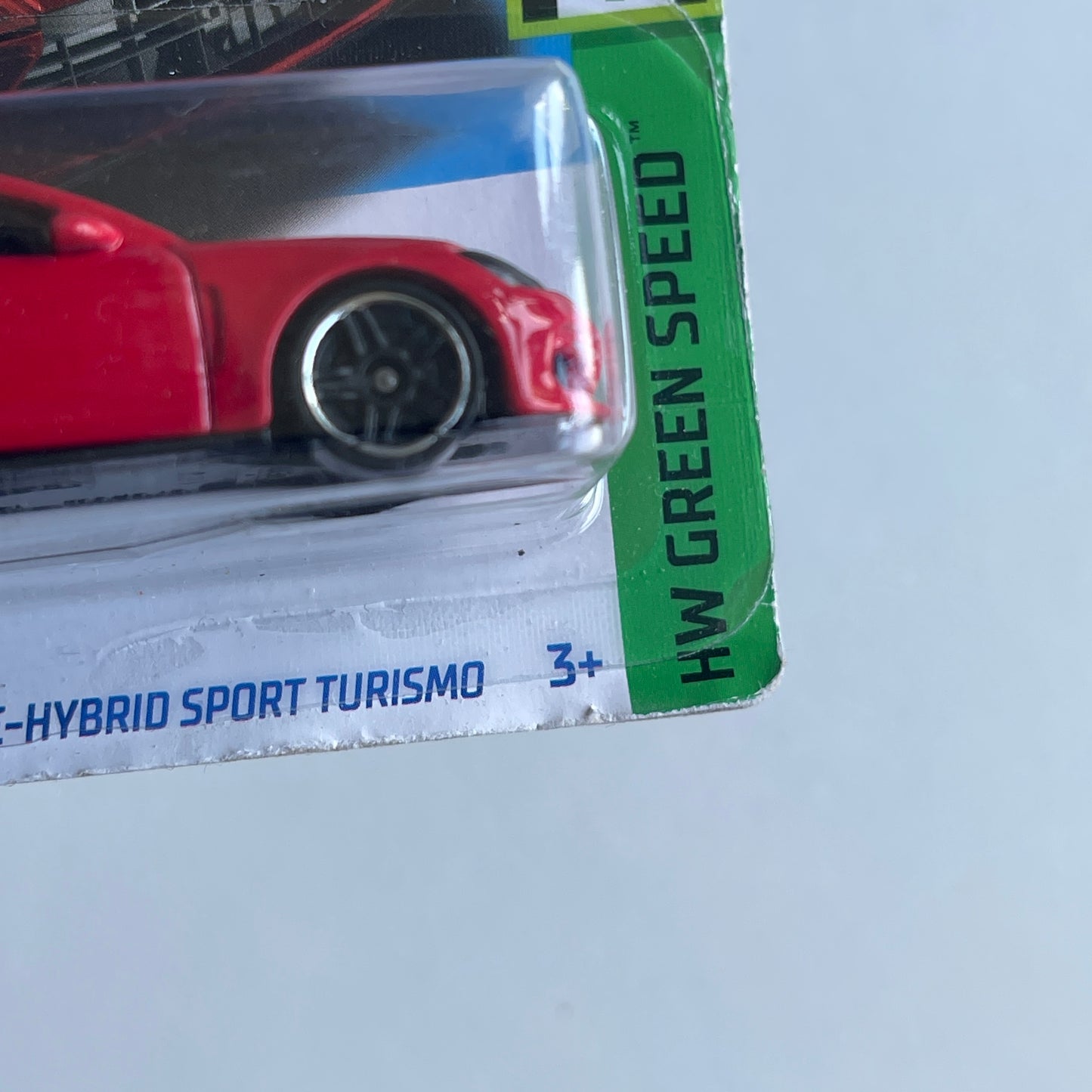 Hot Wheels Porsche Panamera Turbo S E-Hybrid Sport Turismo (Red) Short Card (Damaged) HW Green Speed 38/250