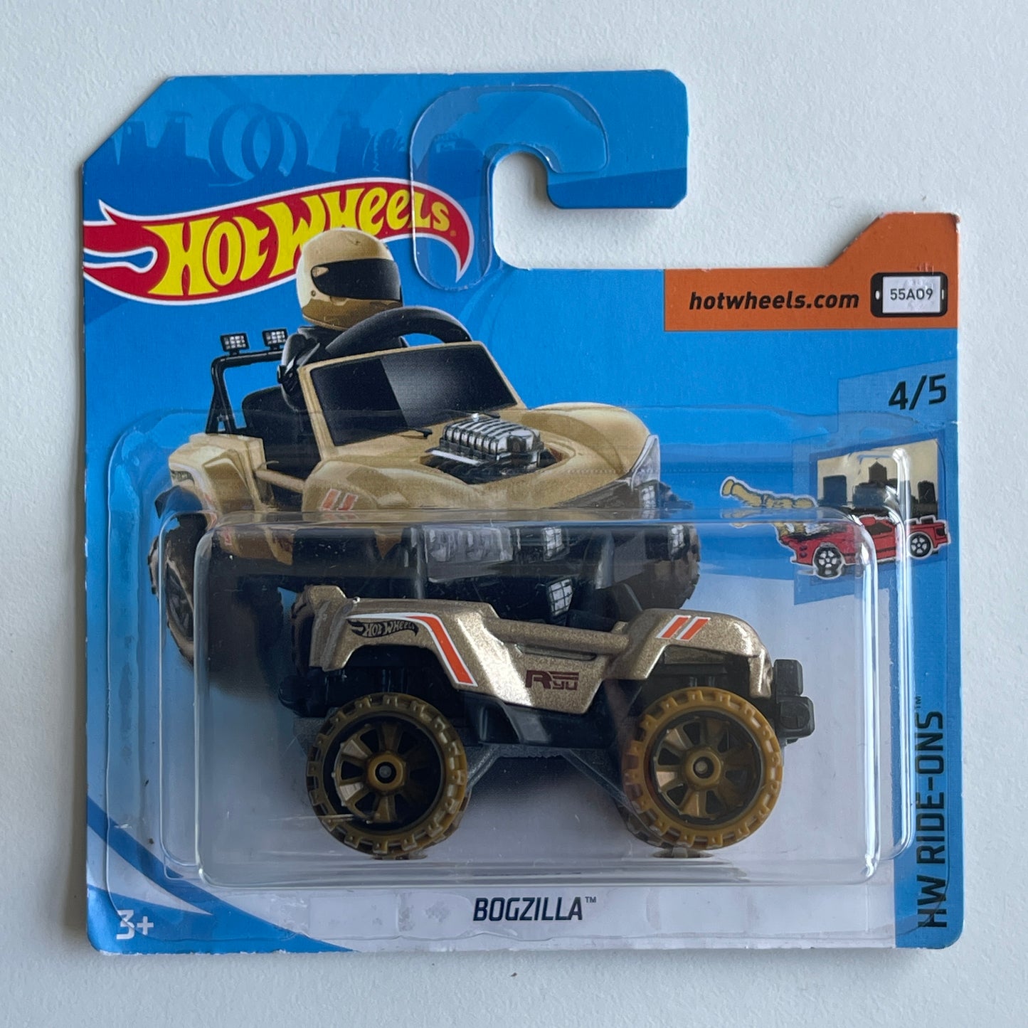 Hot Wheels Bogzilla (Beige) Short Card (Damaged) HW Ride-ons 358/365