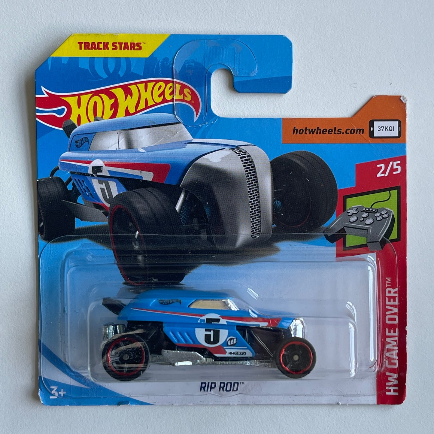 Hot Wheels Rip Rod (Blue) Short Card (Damaged) HW Game Over 16/250