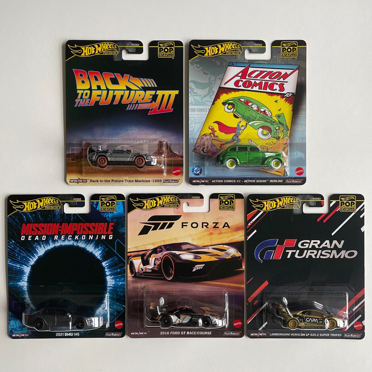 Hot Wheels [2025 Pop Culture] Mix 5, Set of 5 Cars
