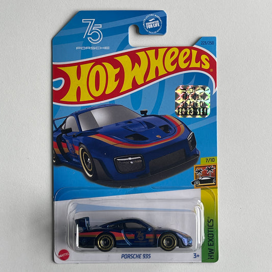 Hot Wheels Porsche 935 (Dark Blue) Long Card Factory Sealed HW Exotics 223/250 Super Treasure Hunt