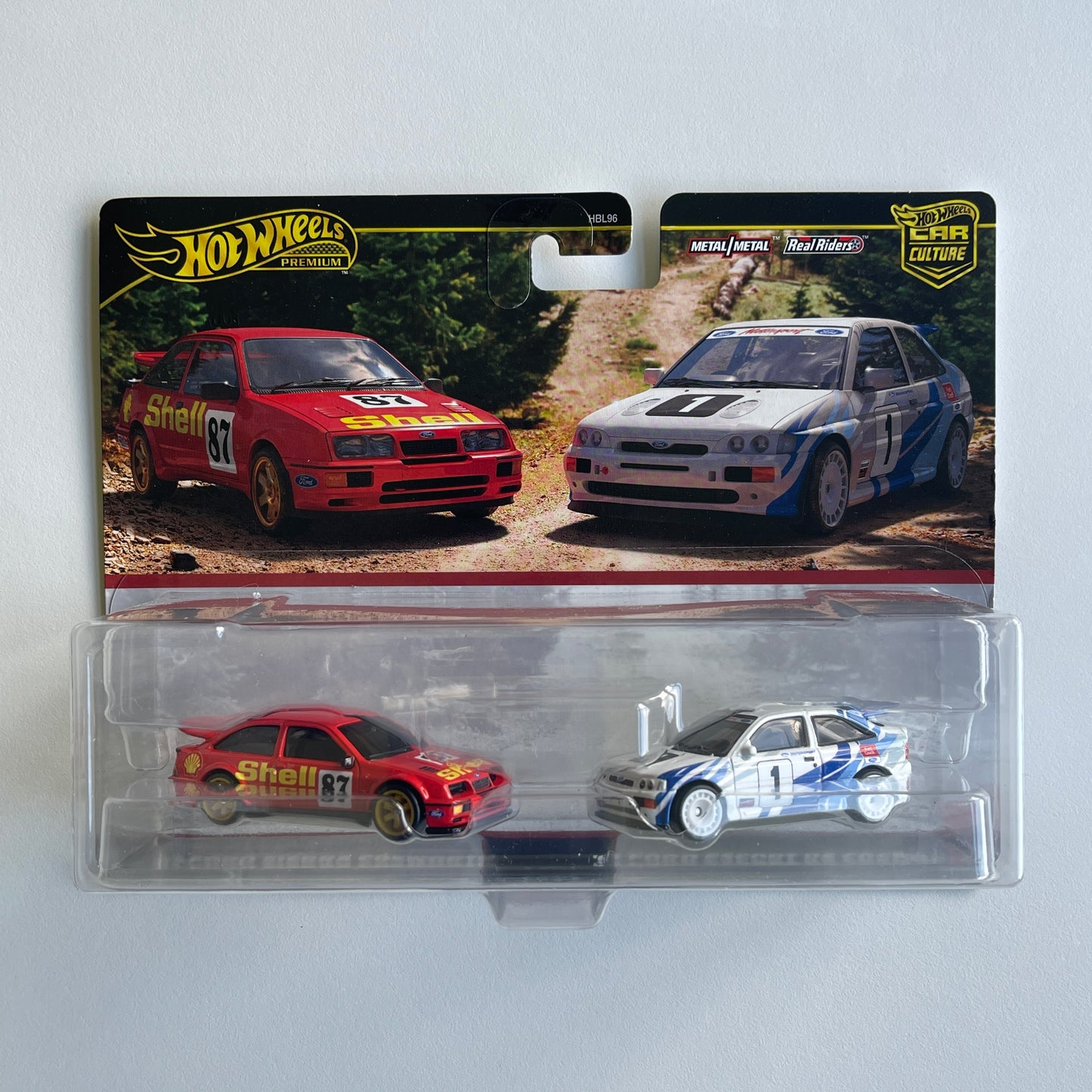 Hot Wheels 2 Twin Pack'87 Ford Sierra Cosworth, '93 Ford Escort RS Cosworth (Damaged)