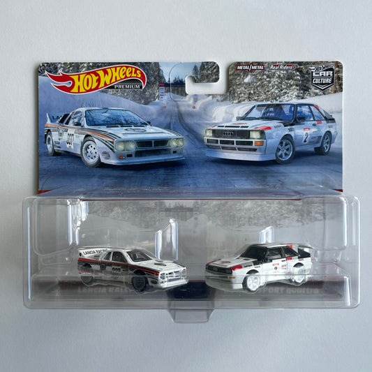 Hot Wheels 2 Twin Pack Lancia Rally 037, '84 Audi Sport Quattro (Damaged)