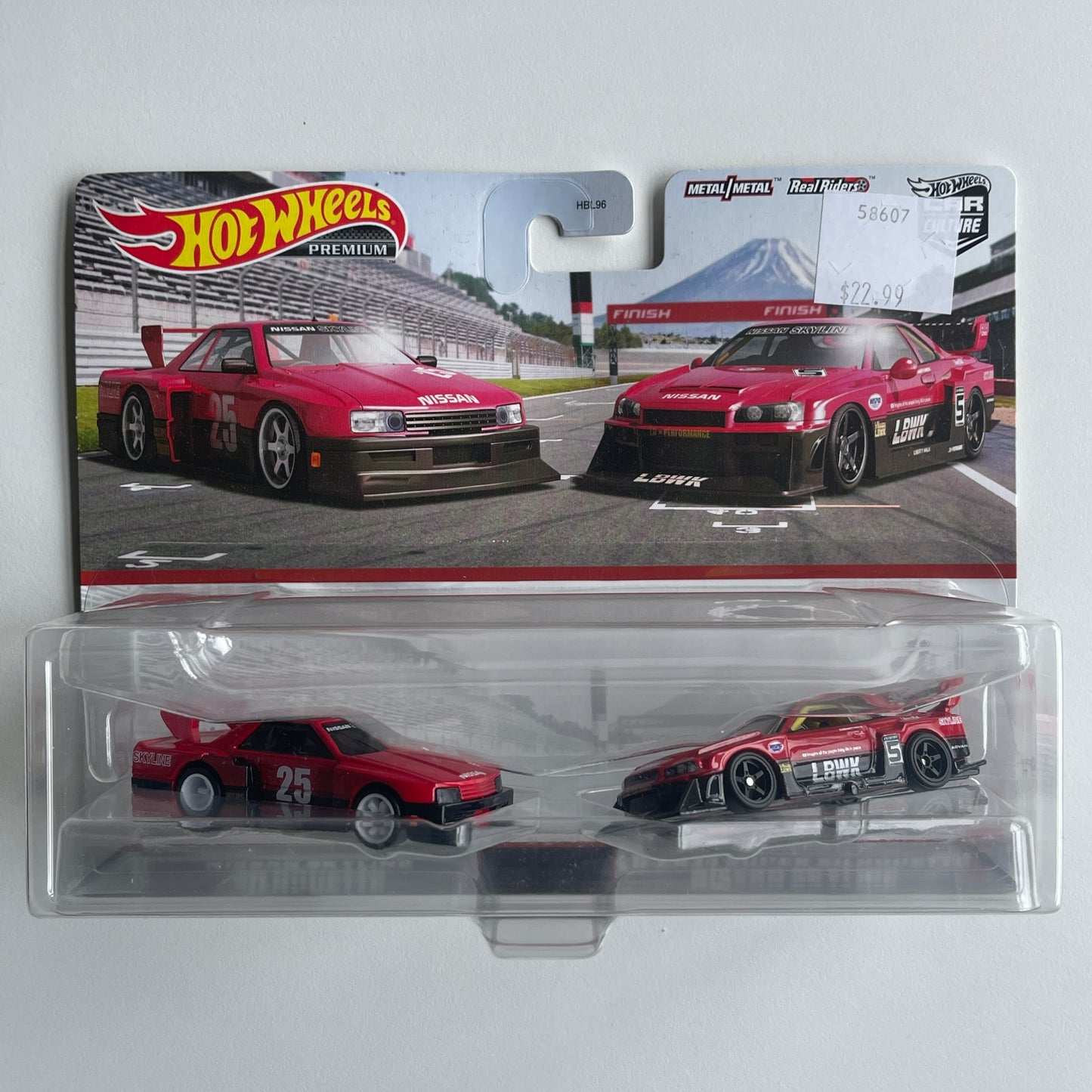 Hot Wheels 2 Twin Pack Nissan Skyline Silhouette, LB-ER34 Super Silhouette Nissan Skyline