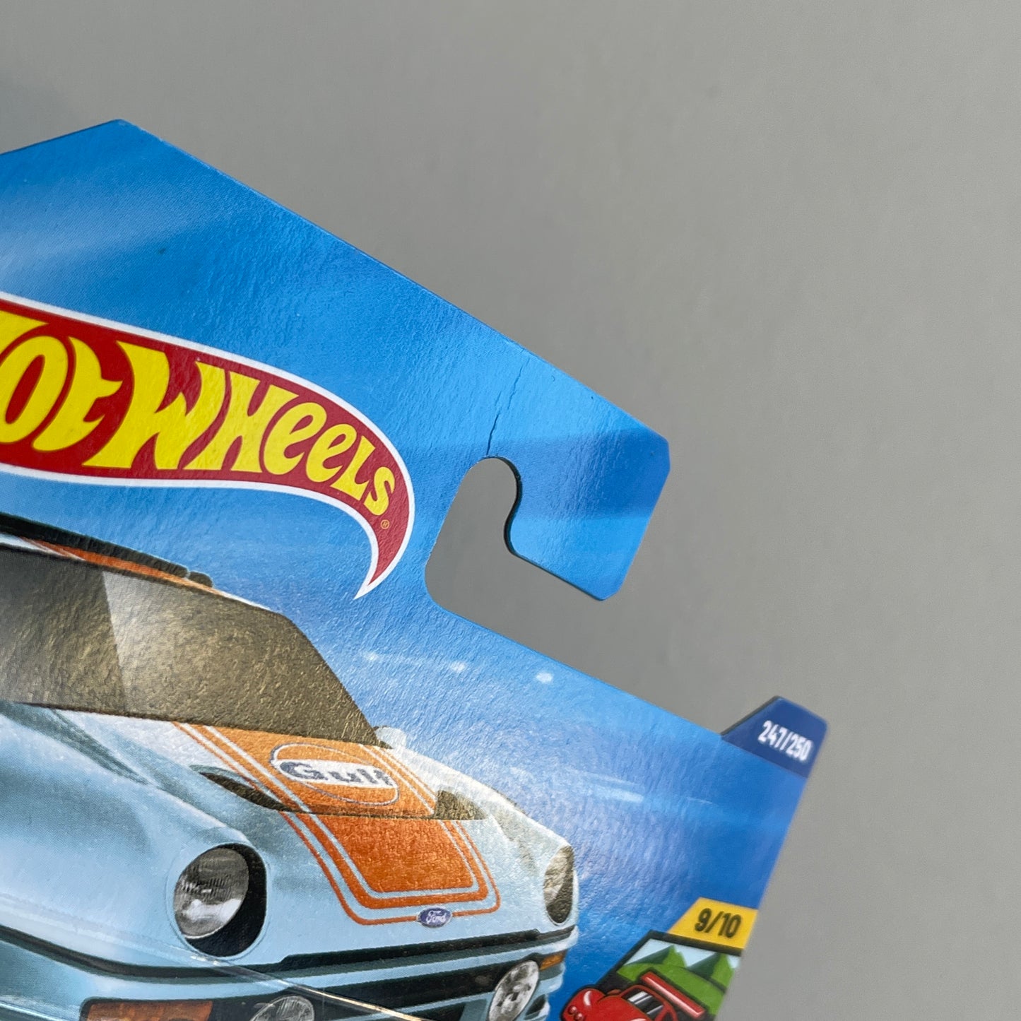 Hot Wheels Gulf Ford RS200 (Blue) Short Card (Damaged) Peak Pursuit 247/250