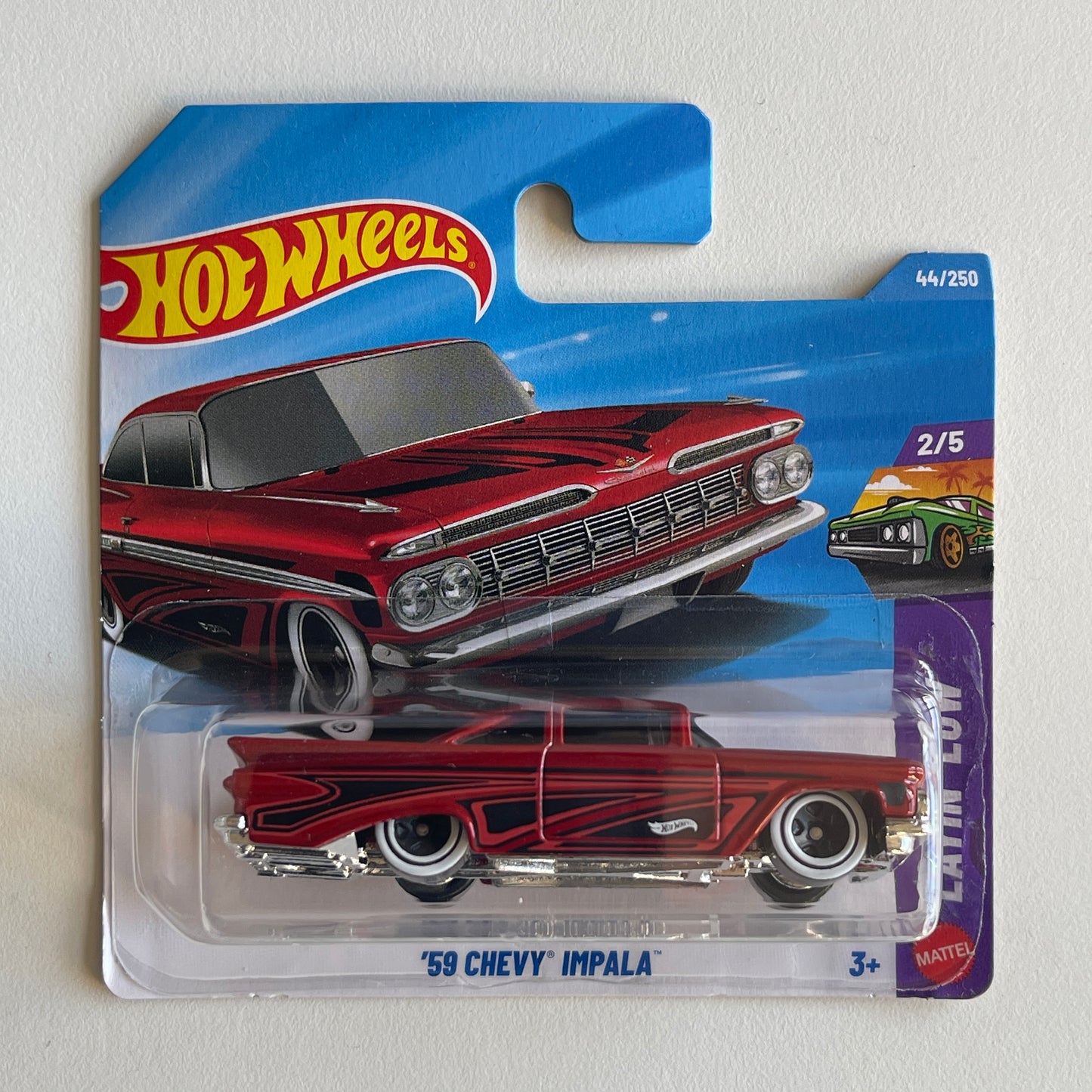 Hot Wheels '59 Chevy Impala (Red) Short Card (Damaged) Layin' Low 44/250