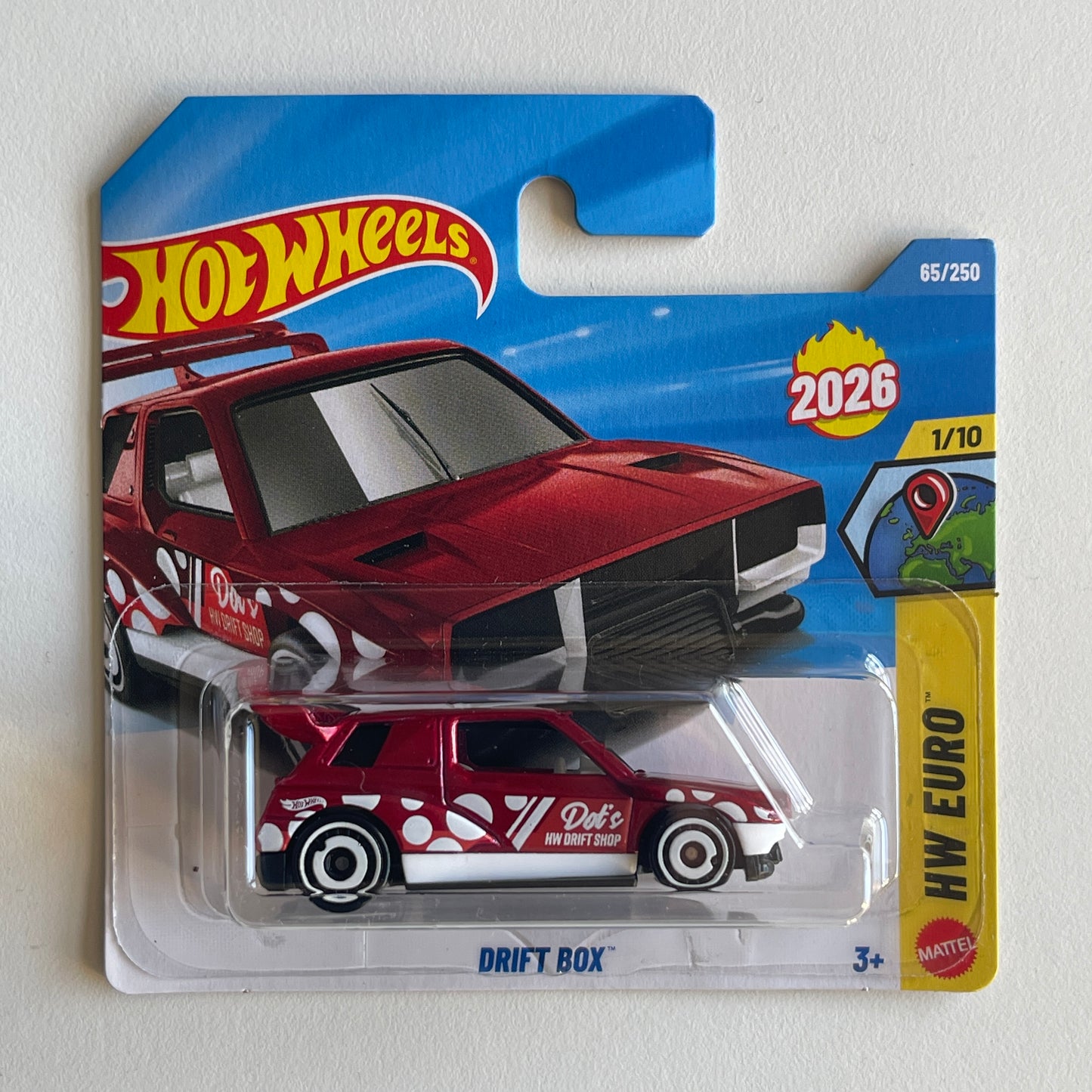 Hot Wheels Drift Box (Red) Short Card HW Euro 65/250