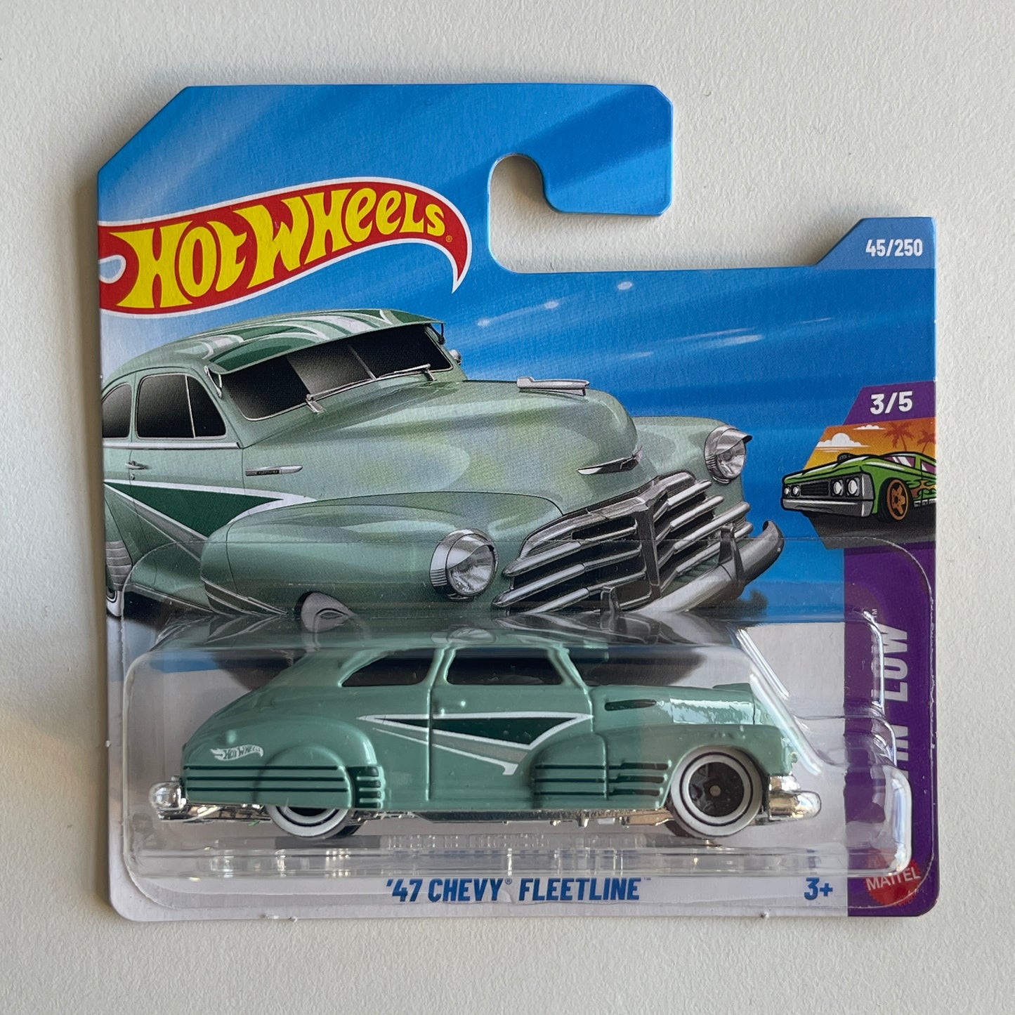 Hot Wheels '47 Chevy Fleetline (Turquoise) Short Card (Damaged) Layin' Low 45/250