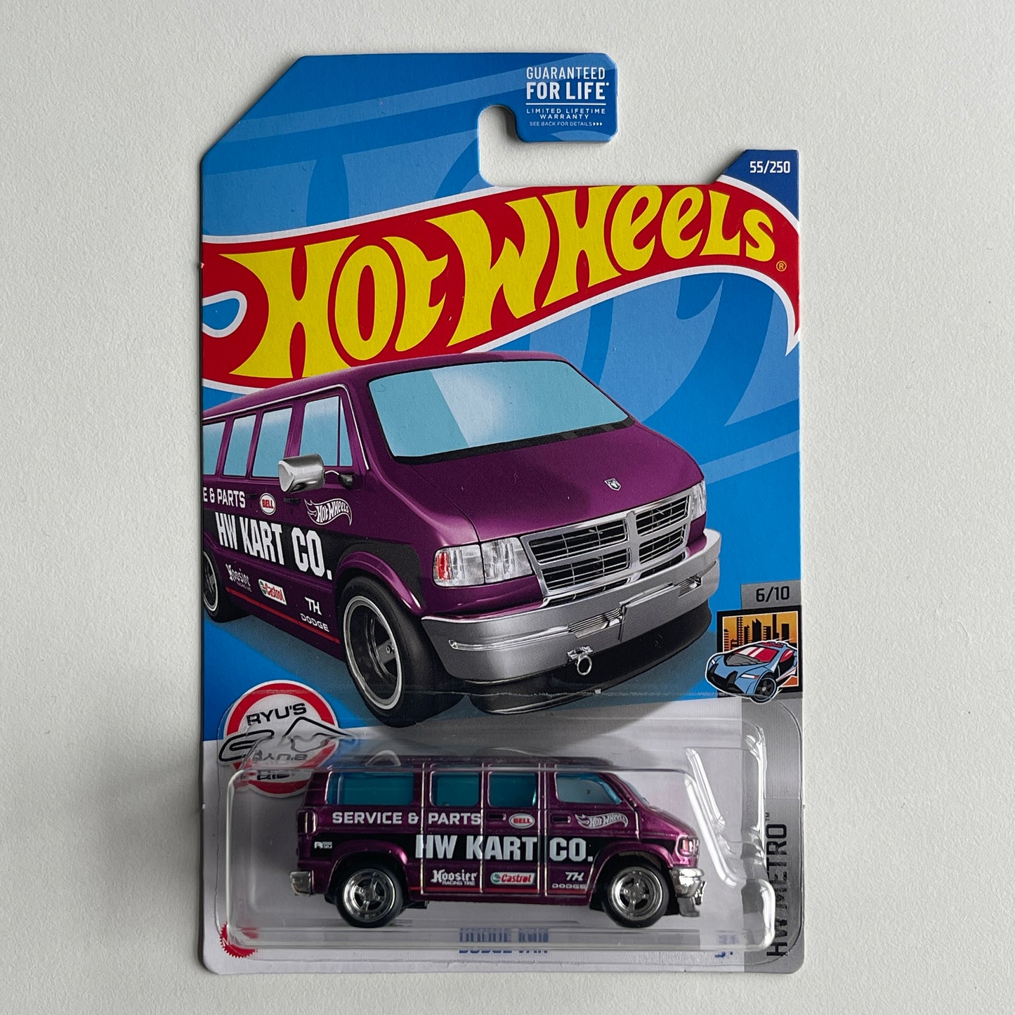 Hot Wheels STH Dodge Van (Purple) Long Card HW Metro 55/250 Super Treasure Hunt